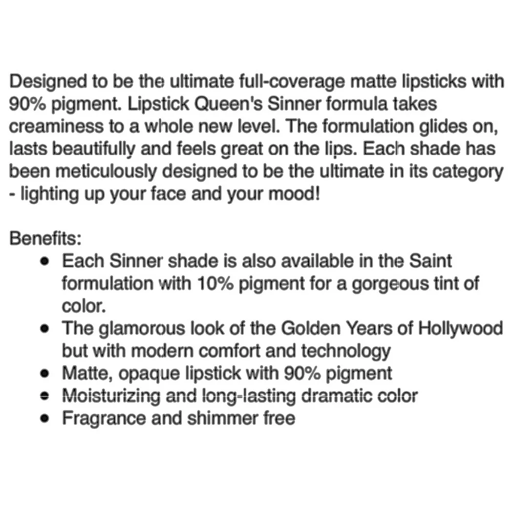 Lipstick Queen Opaque Sinner Lipstick
